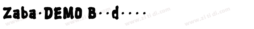 ZabalDEMO Bold字体转换